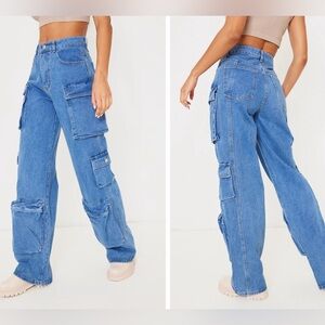 Women’s pretty little thing cargo denim jeans